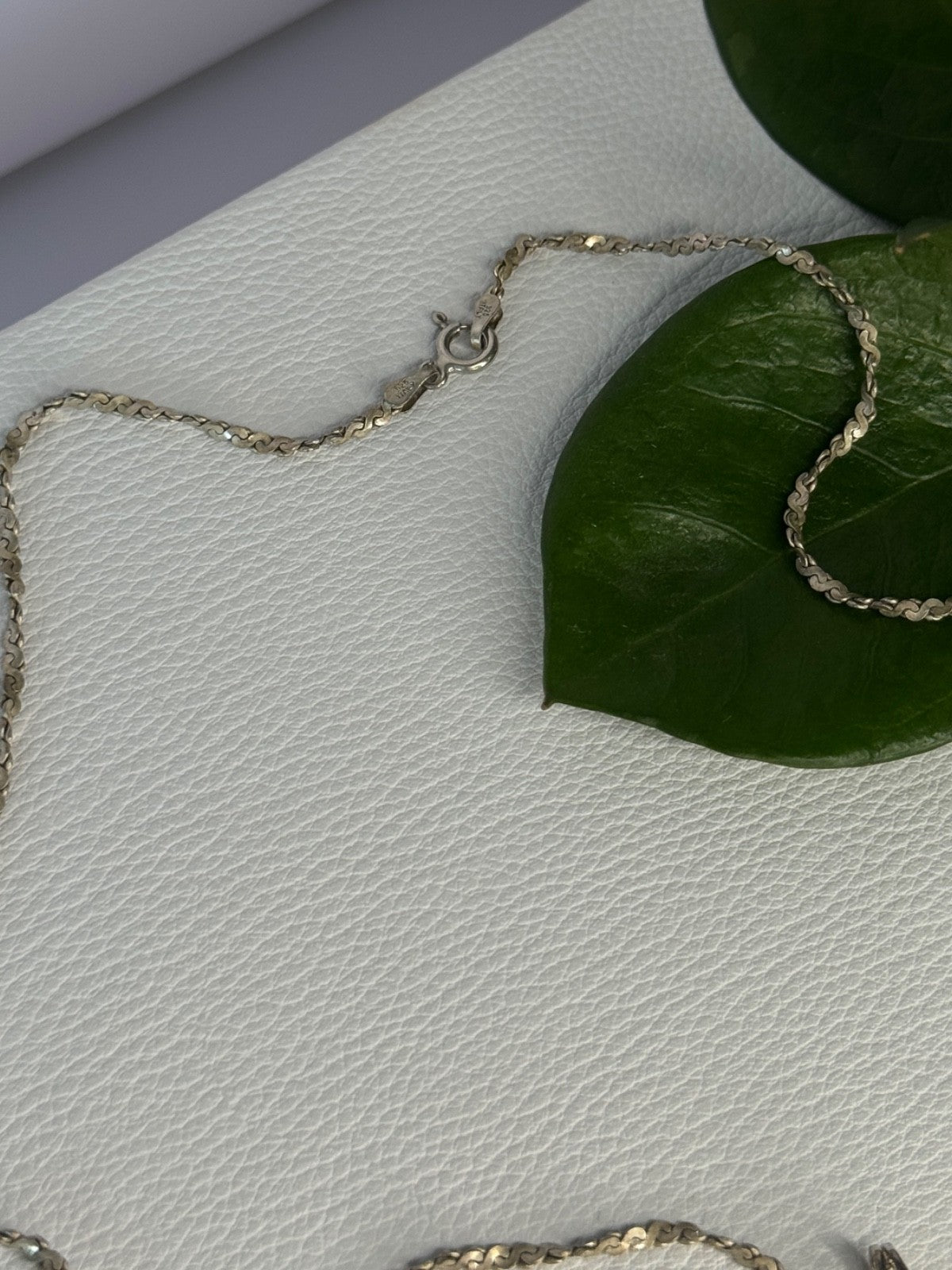 Vintage 925 Sterling Silver Necklace Length 18 Inch
