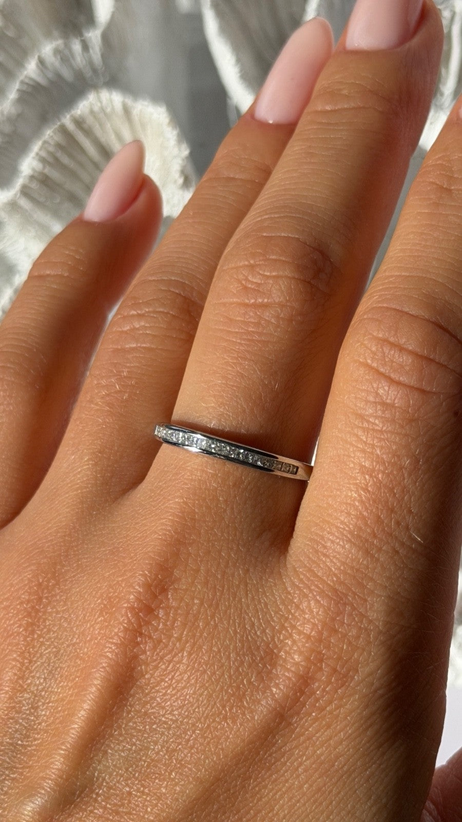 14K White Gold Diamond 0.25 ct Ring Size 9.5