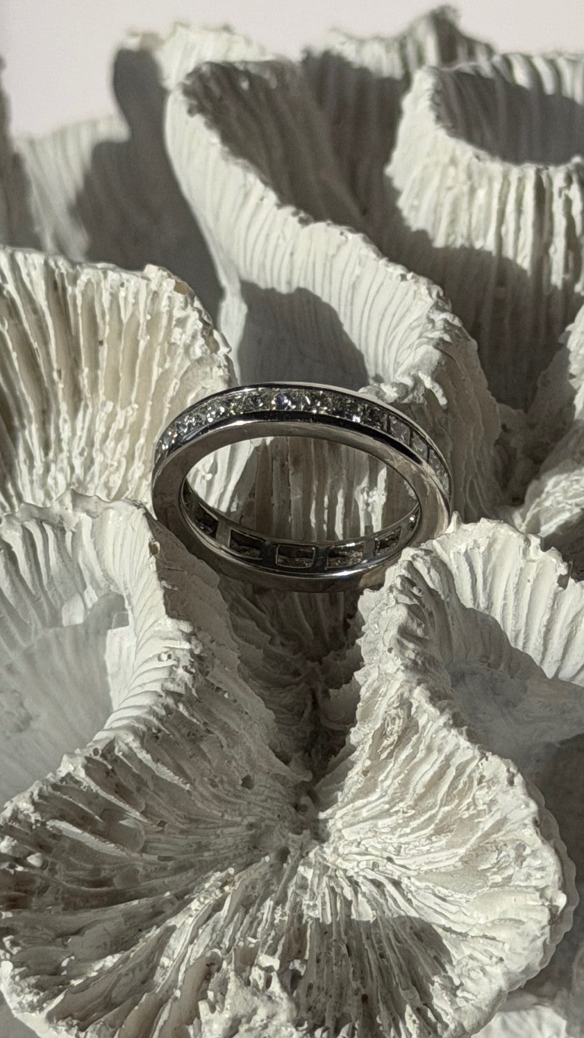 Custom Platinum Diamond 1.86 ct Band Ring Size 6.5