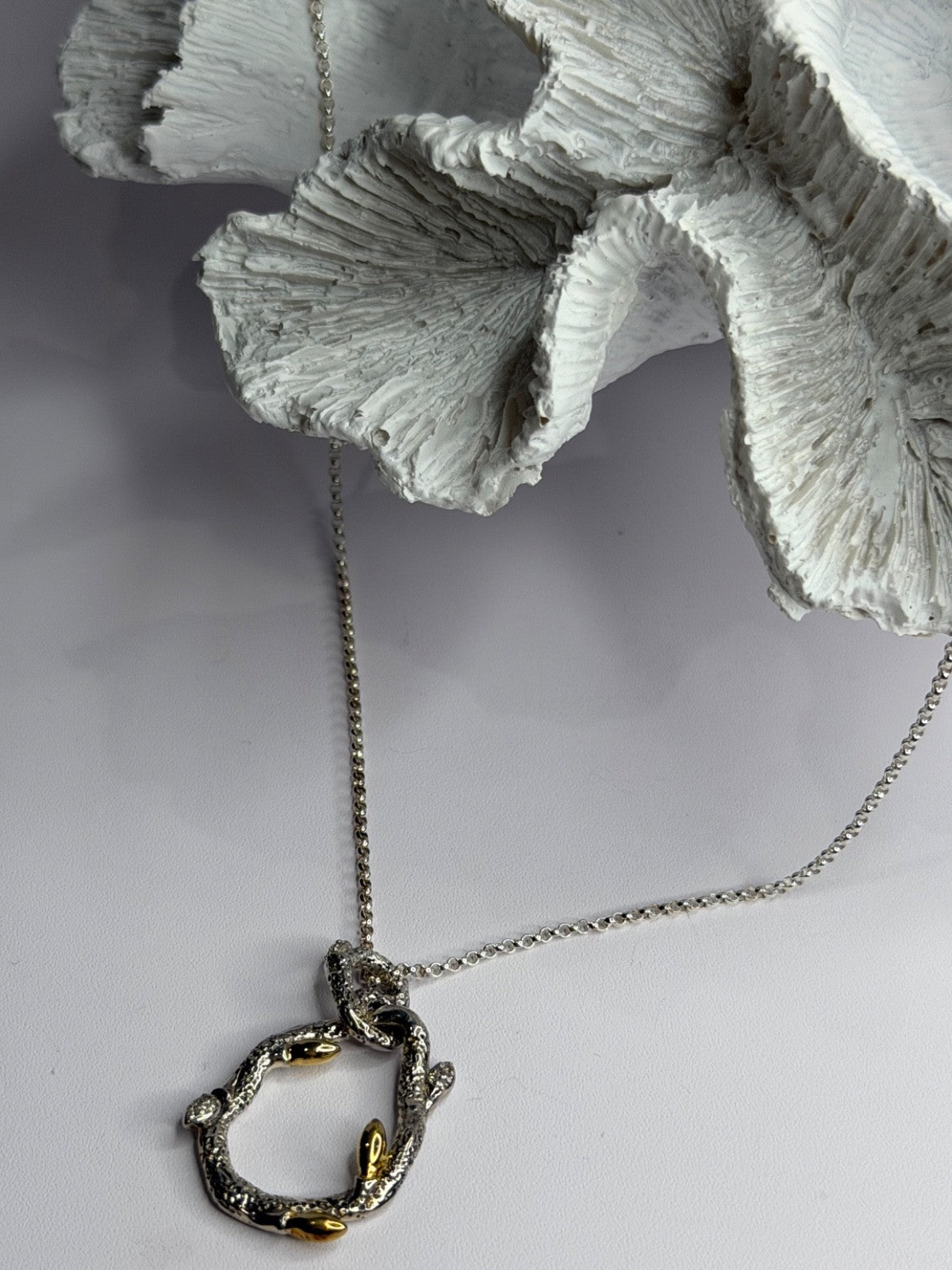 Dweck Diamonds 925 Sterling Silver & Gold Plated Diamonds Necklace