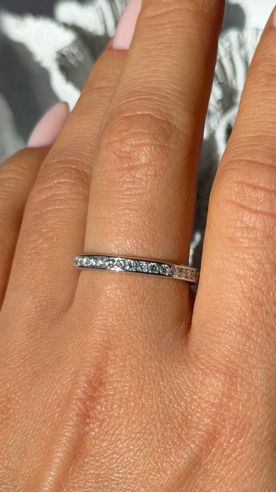 Platinum Diamond 1.10 ct Band Ring Size 10