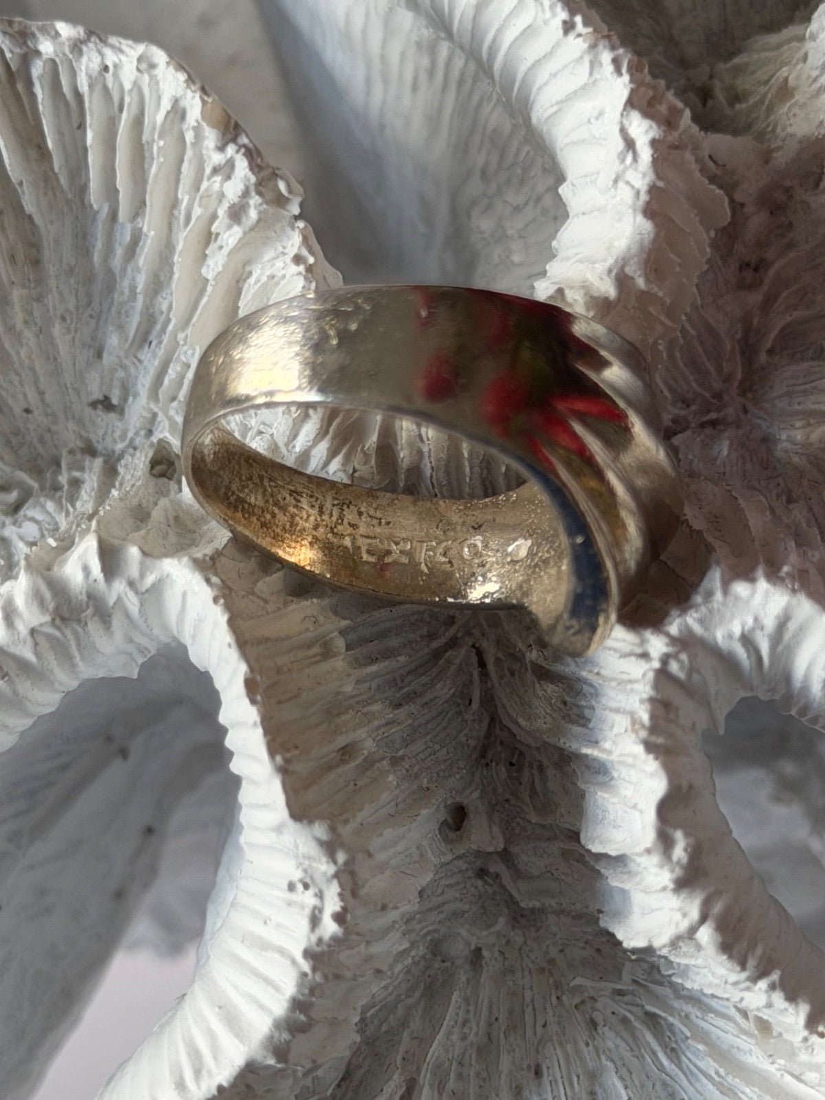 Mexico Vintage 925 Sterling Silver Ring Size 7.5