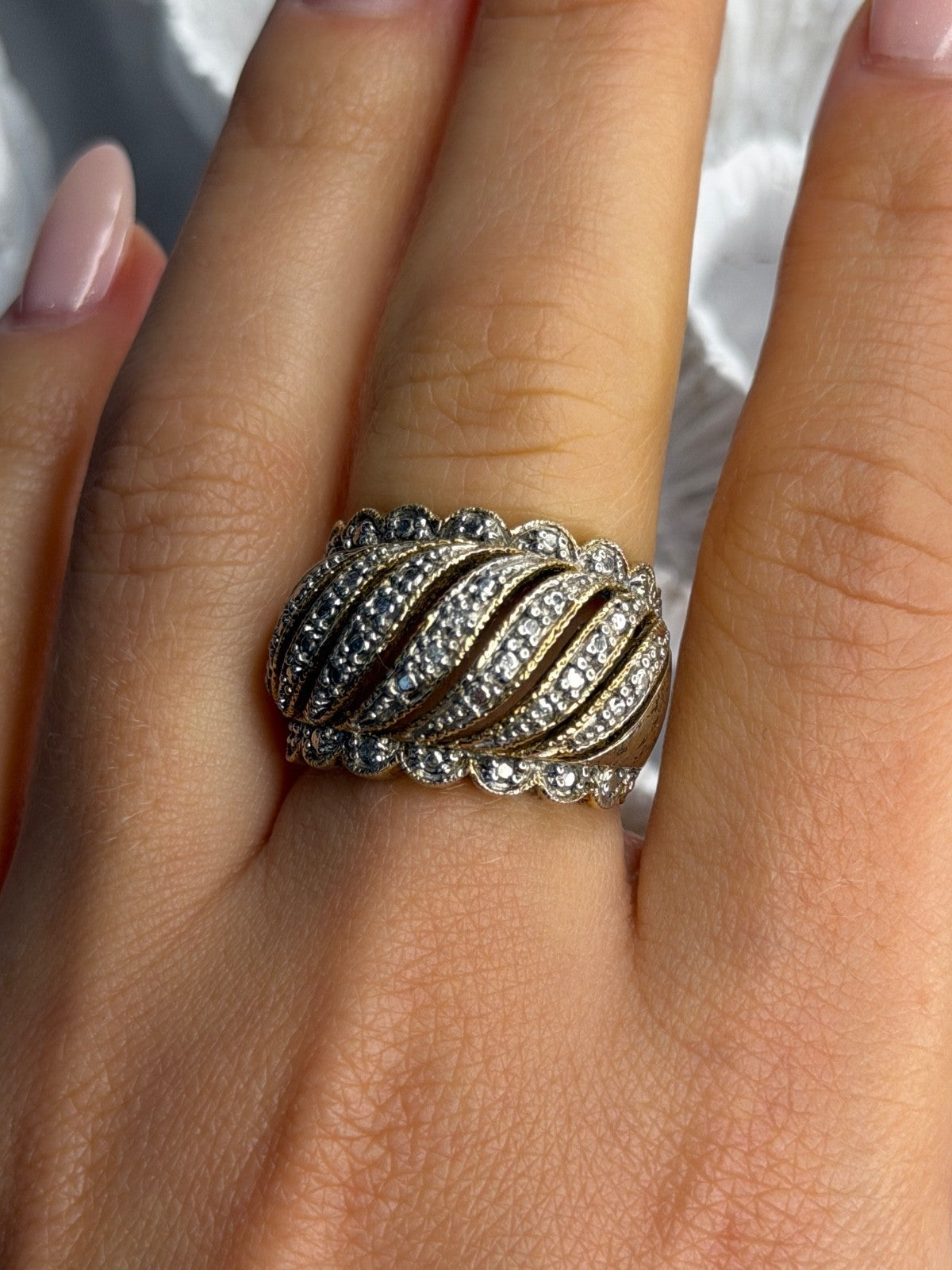Vintage Design 925 Sterling Silver Ring Size 7