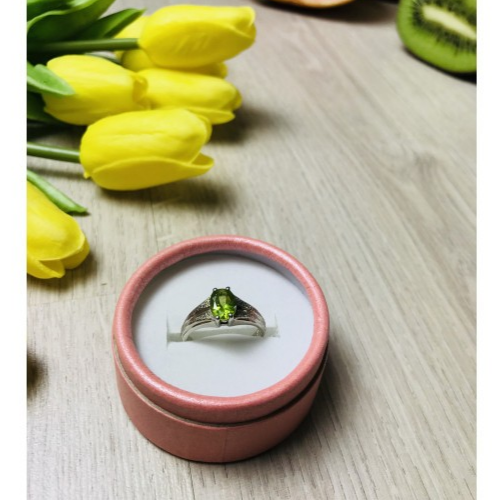 925 Sterling Silver Tsavorite Ring Size 9