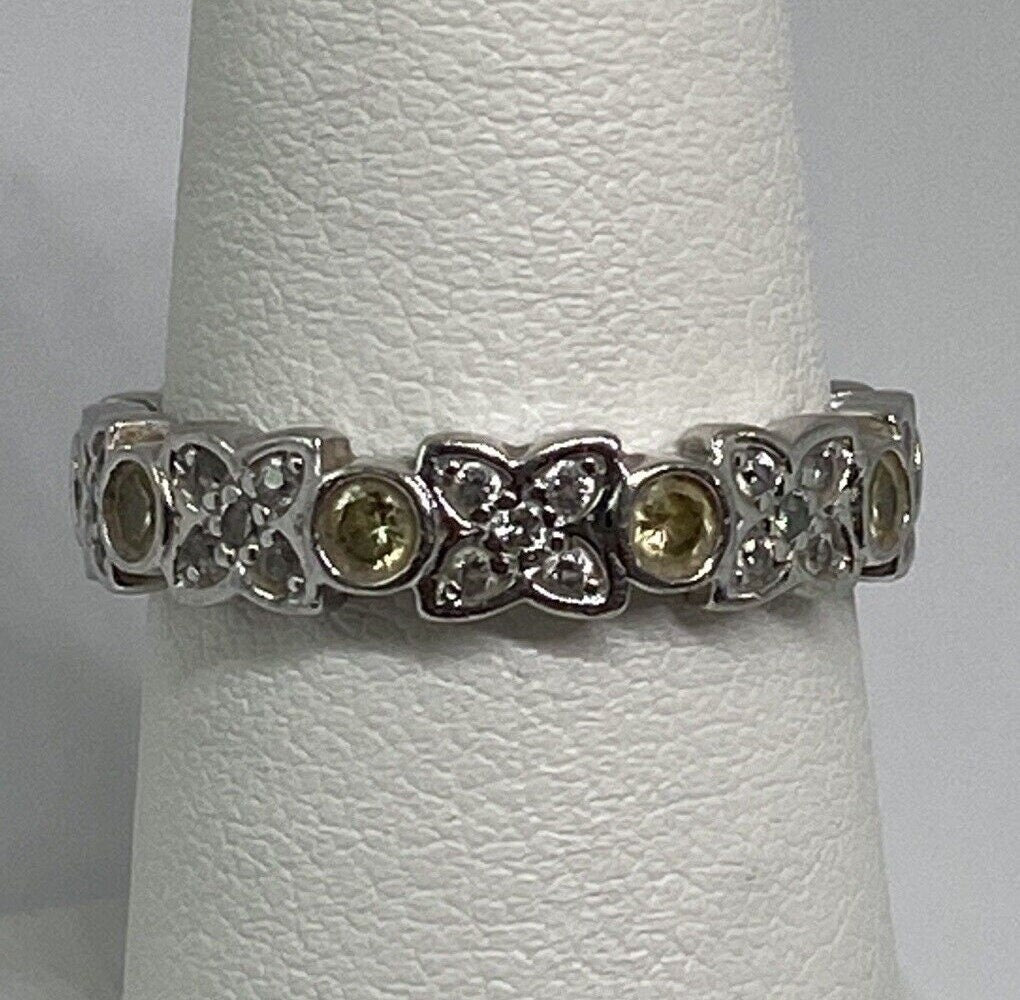 925 Sterling Silver CZ Ring Size 7