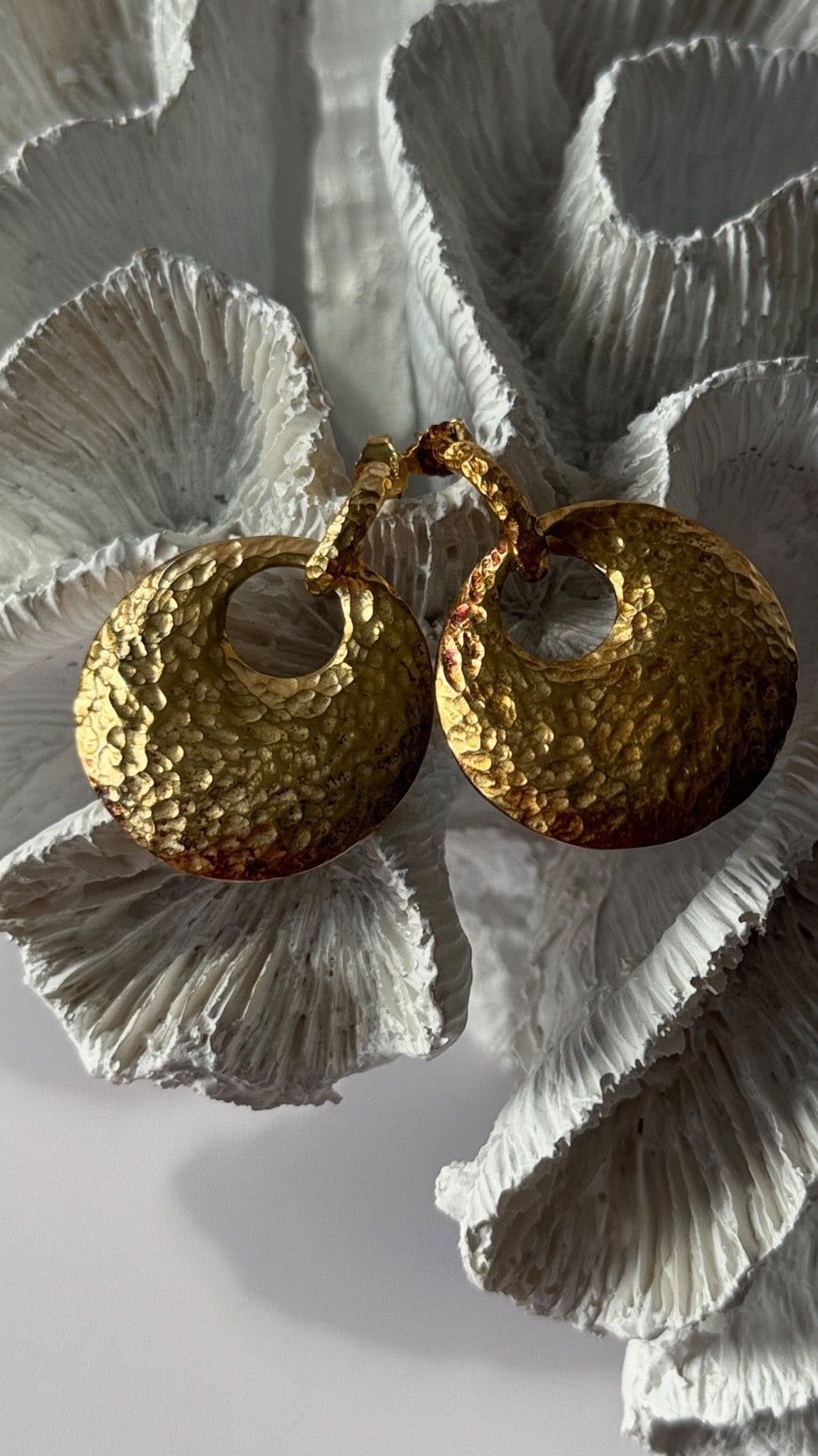 Italy 925 Sterling Silver Gold Plated Earrings Length 1.50 Inch