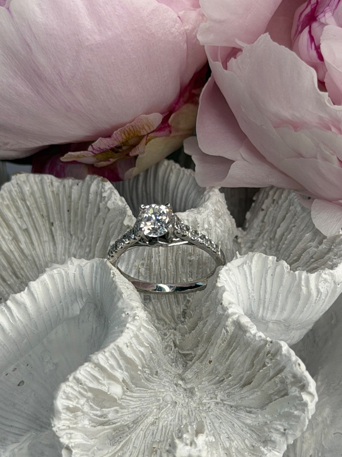 GOC 925 Sterling Silver tcw 1.33 Cz Ring Size 7