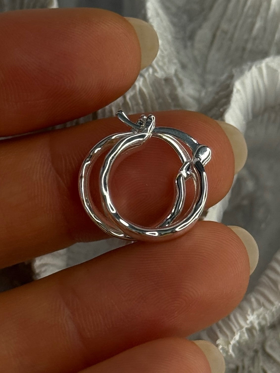 925 Sterling Silver Earrings Length 0.60 Inch