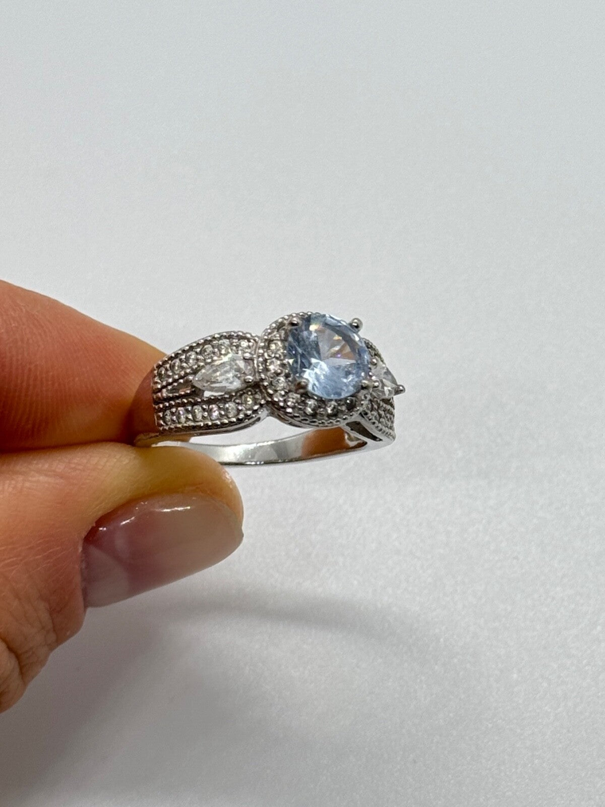 925 Sterling Silver CZ Ring Size 6.5