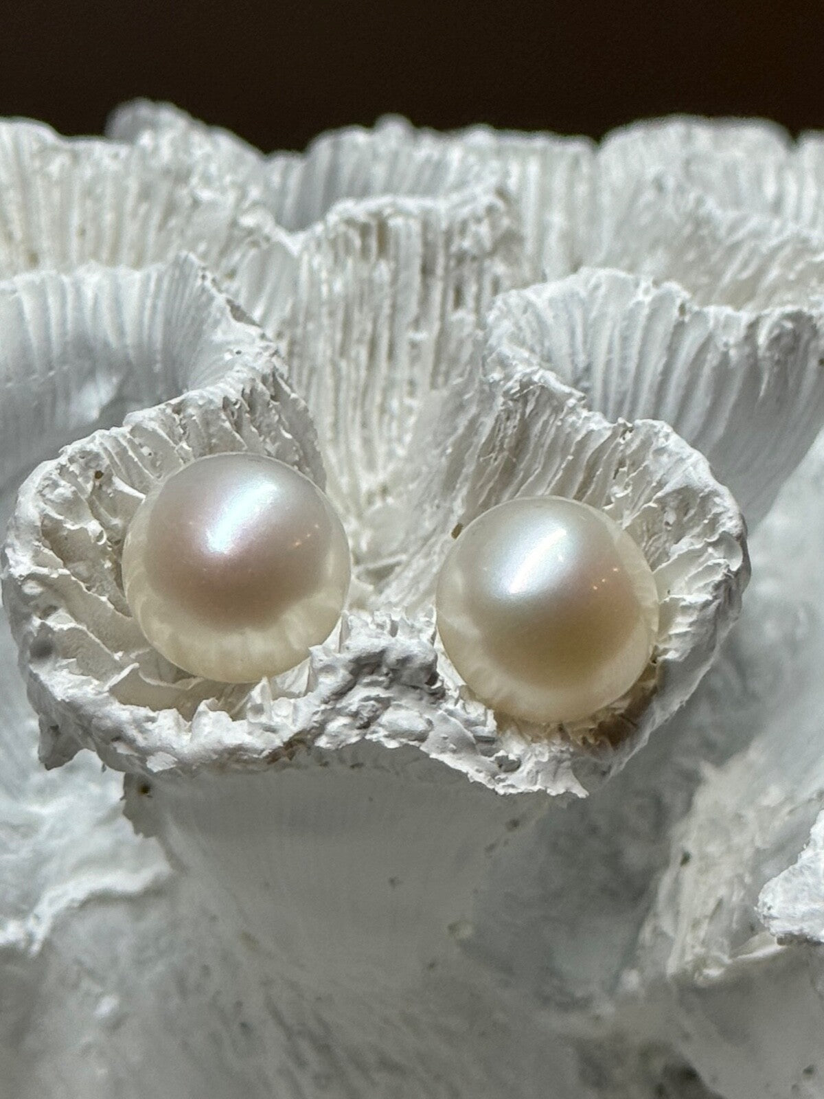 925 Sterling Silver Fresh Water Pearl Earrings Length 0.5 Inch