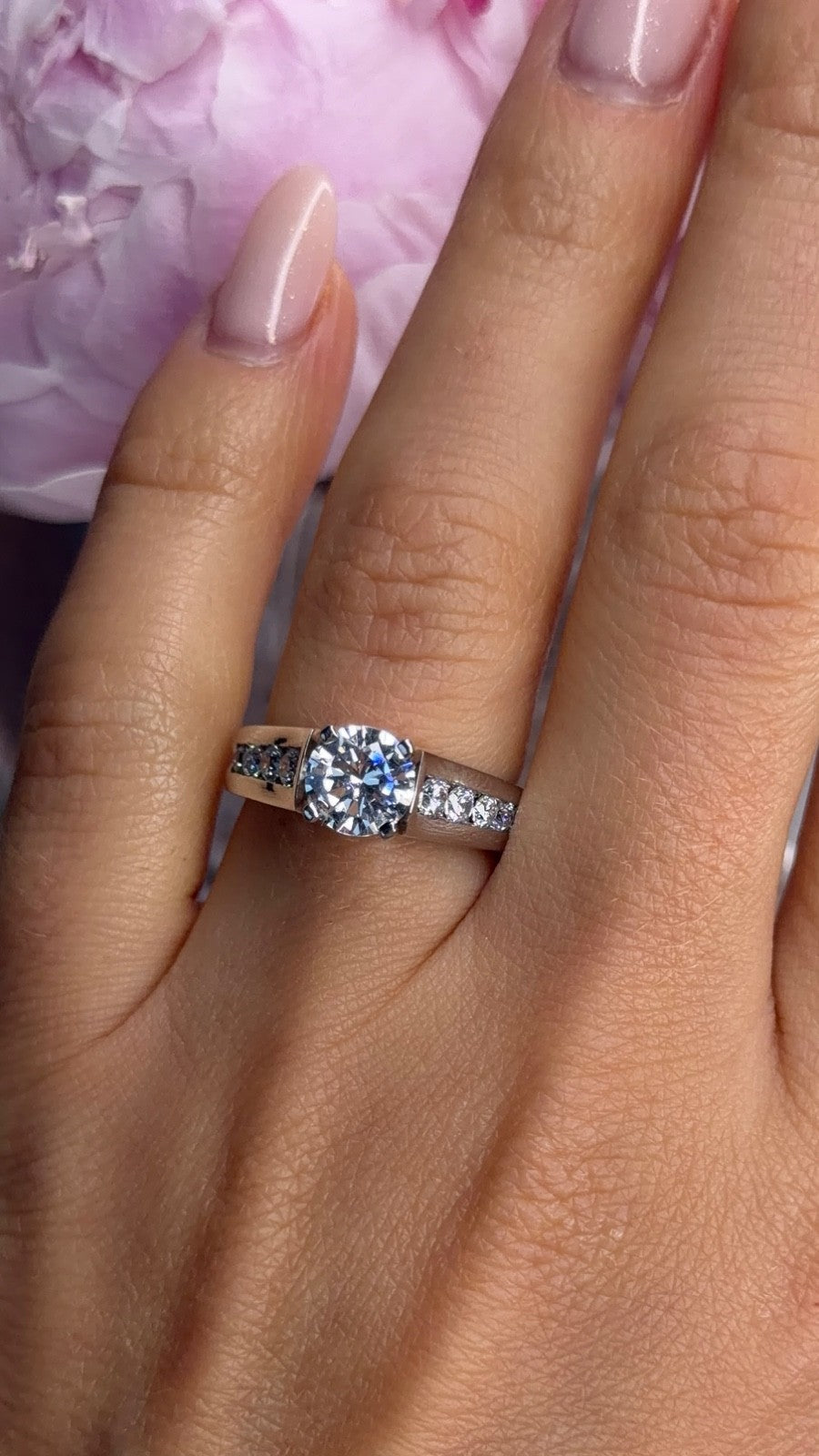 GOC 925 Sterling Silver Cz 1.97 tcw Ring Size 7