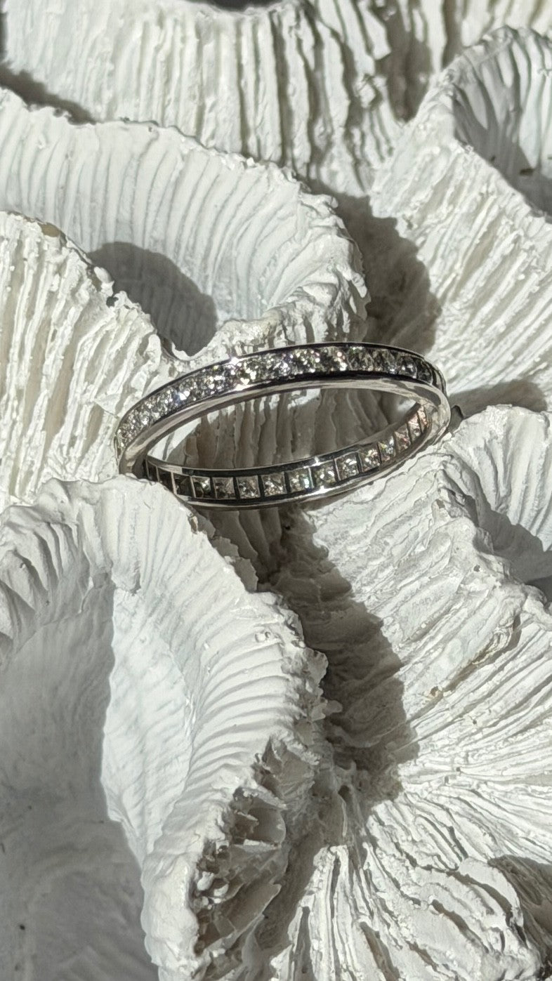 Platinum Diamond 1.10 ct Band Ring Size 10