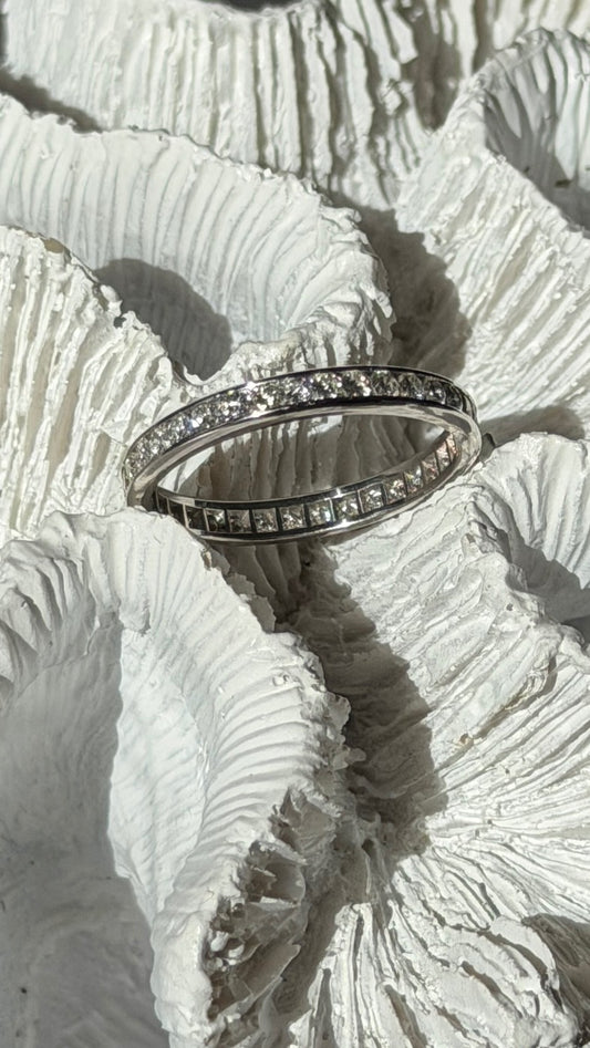 Platinum Diamond 1.10 ct Band Ring Size 10