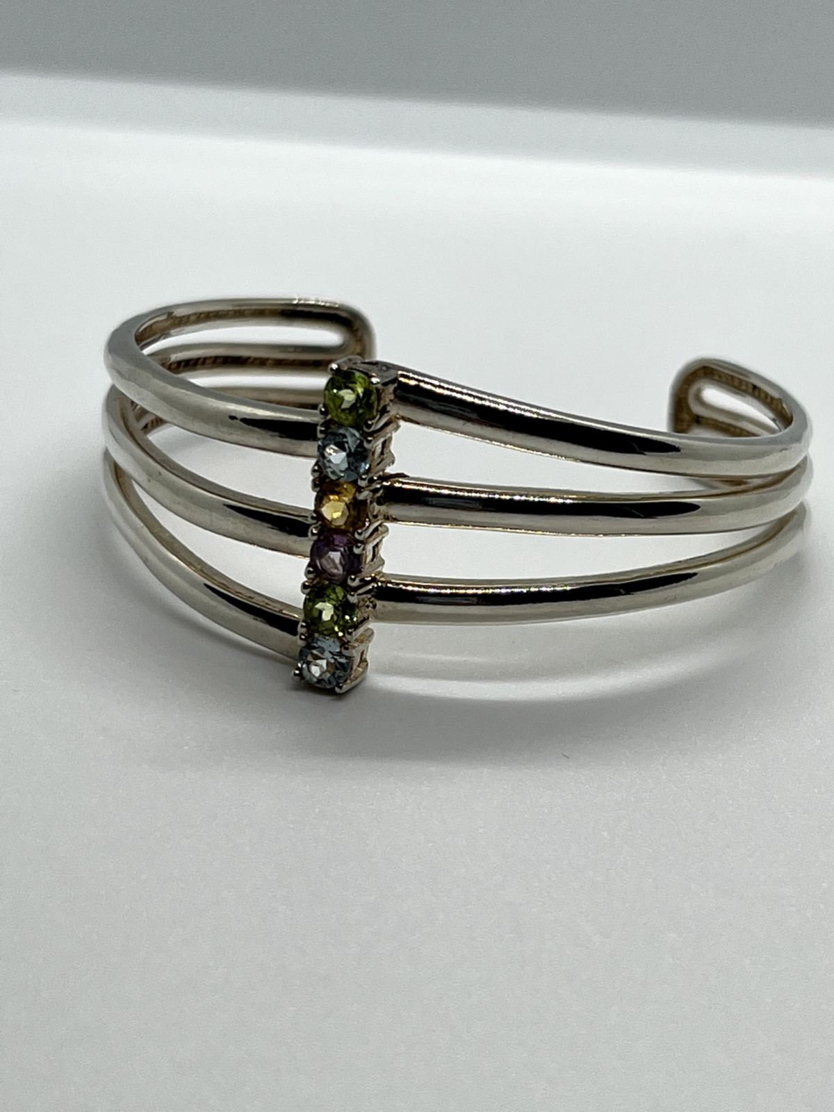 925 Sterling Silver Spinel Bracelet