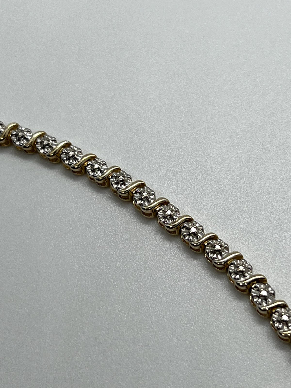 925 Sterling Silver Gold Plated Charm Bracelet