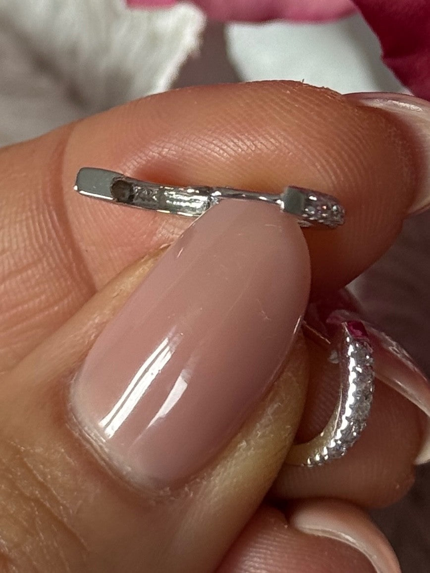 14K White Gold Diamonds 0.18 carats Earrings