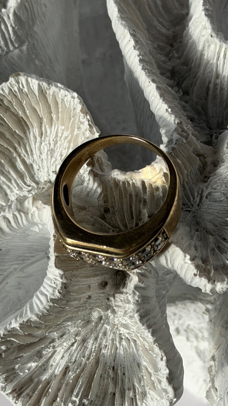 Men's 10K Yellow Gold Diamond 3 ct Ring Size 11.5