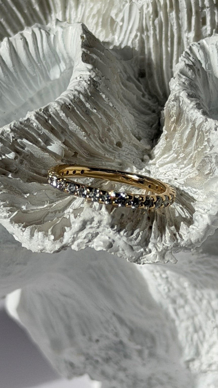 Custom 14K Yellow Gold Diamond 0.77 ct Ring Size 6