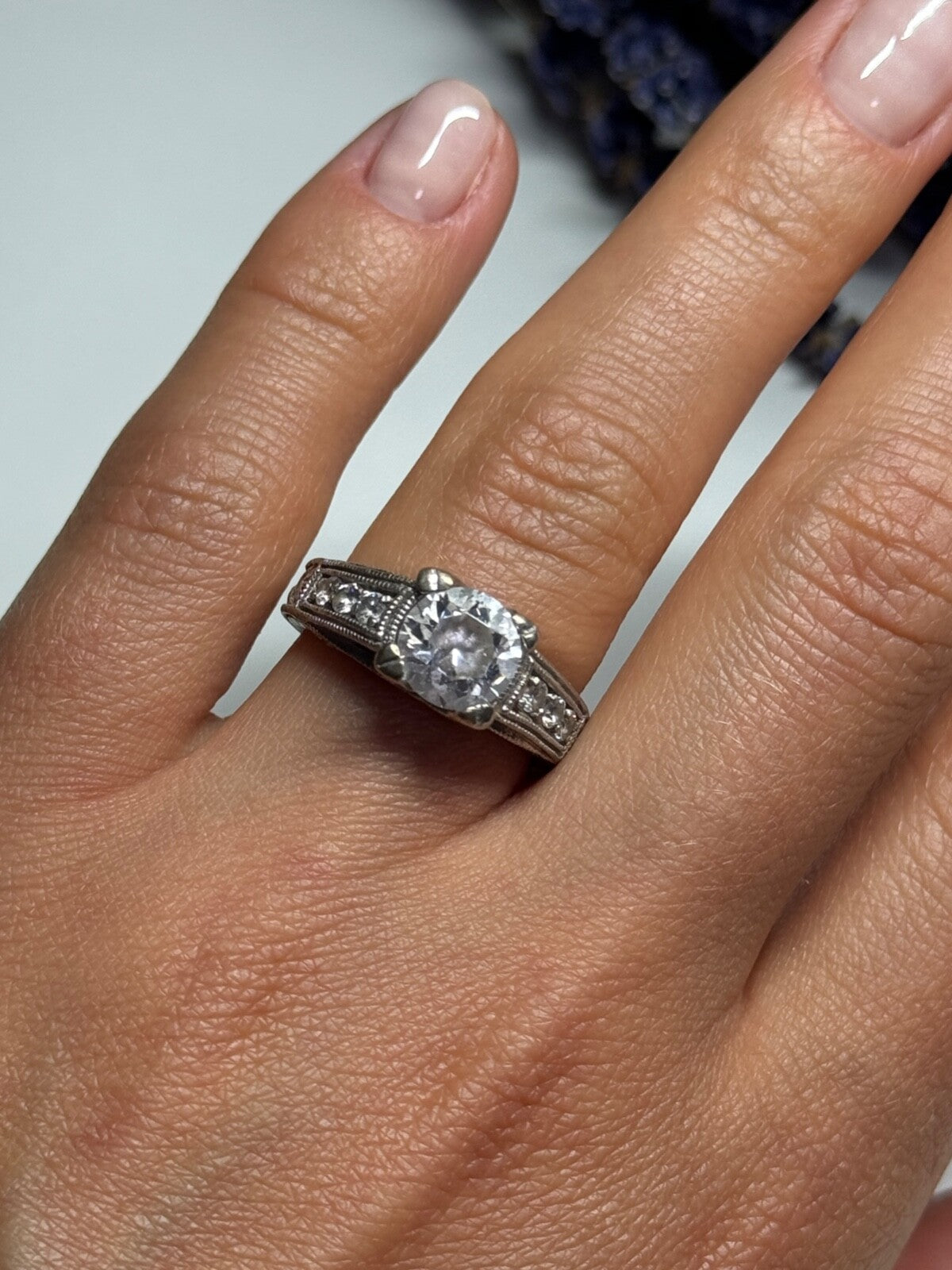 925 Sterling Silver CZ Ring Size 6