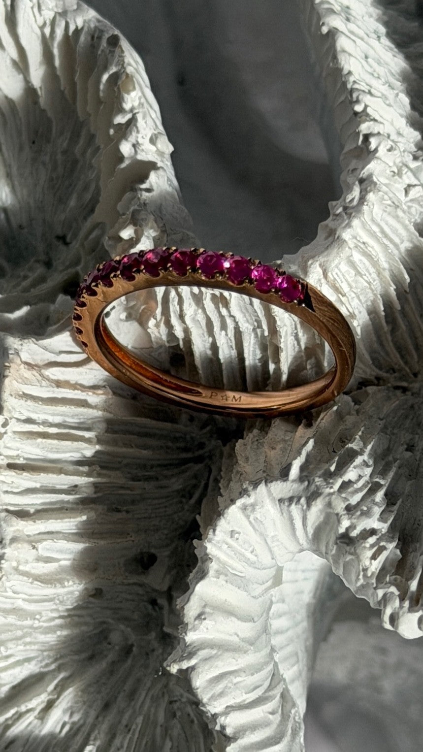 10K Rose Gold Ruby 0.50 ct  Ring Size 7