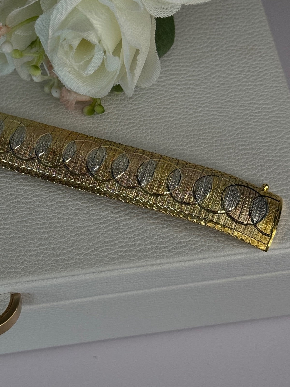 Italy Milor 925 Sterling Silver Gold Plated Bracelet Length 7.5 Inch