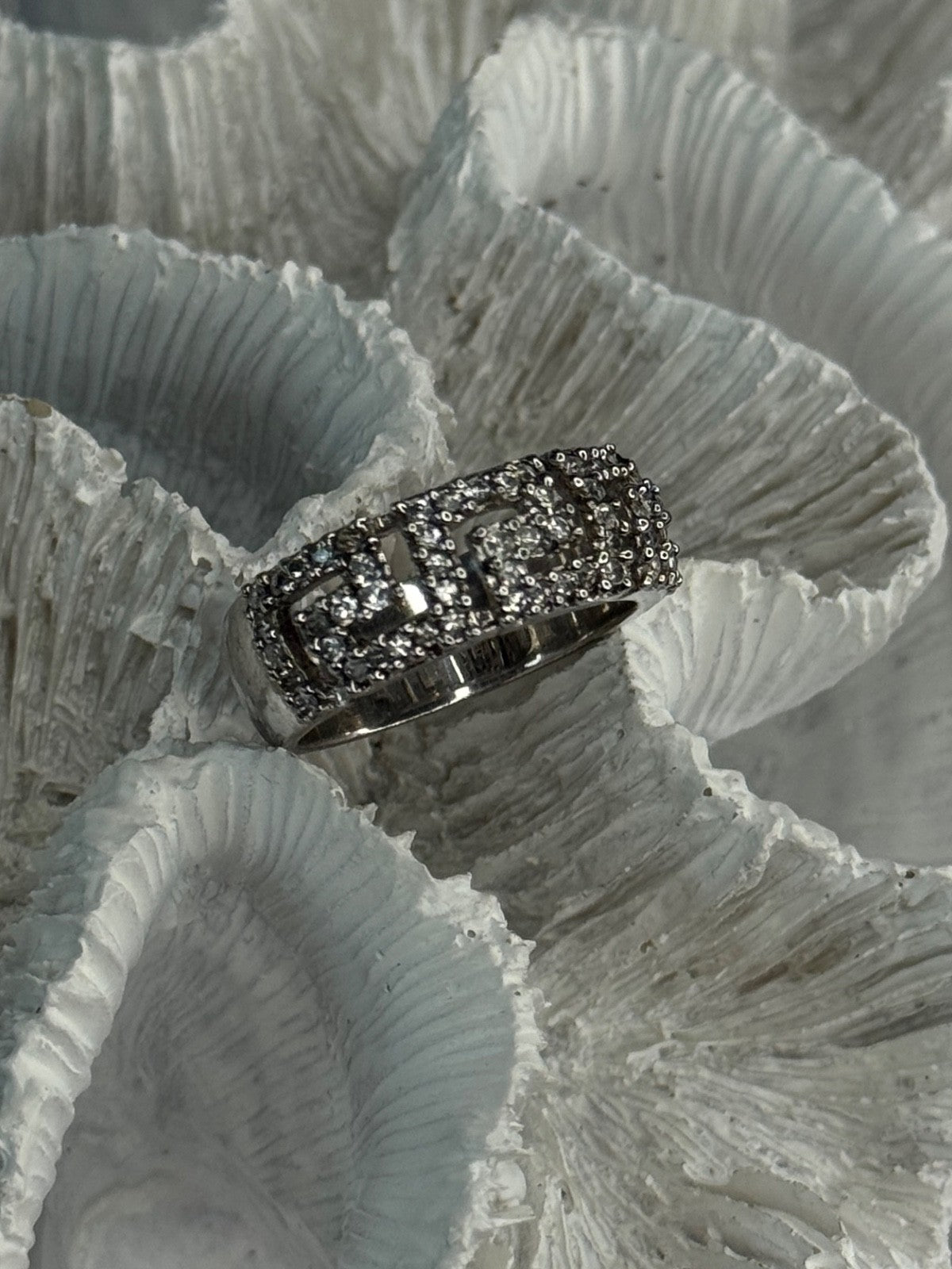 Elegant Design 925 Sterling Silver Beryl Ring Size 7.5