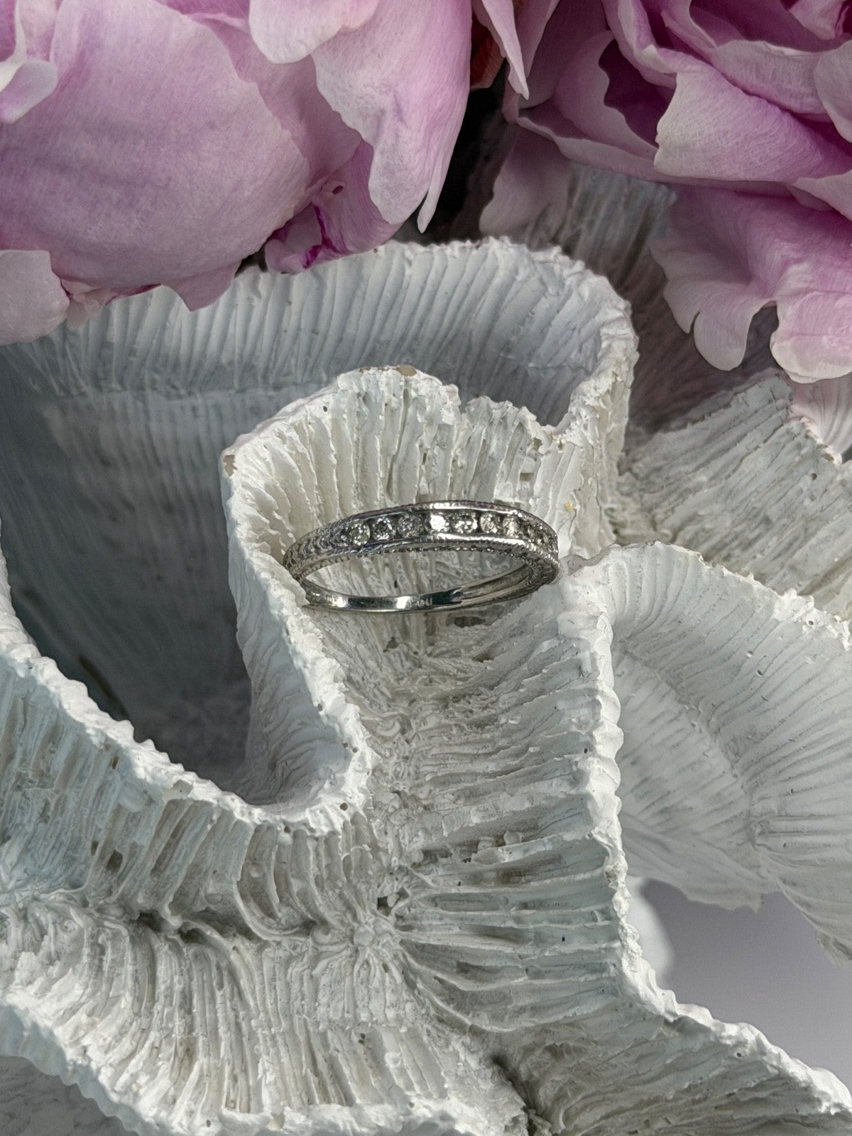 10K White Gold Diamond 0.30 ct Ring Size 7