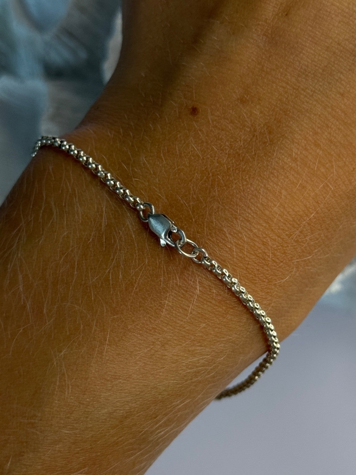925 Sterling Silver Jade Flower Bracelet Length 7