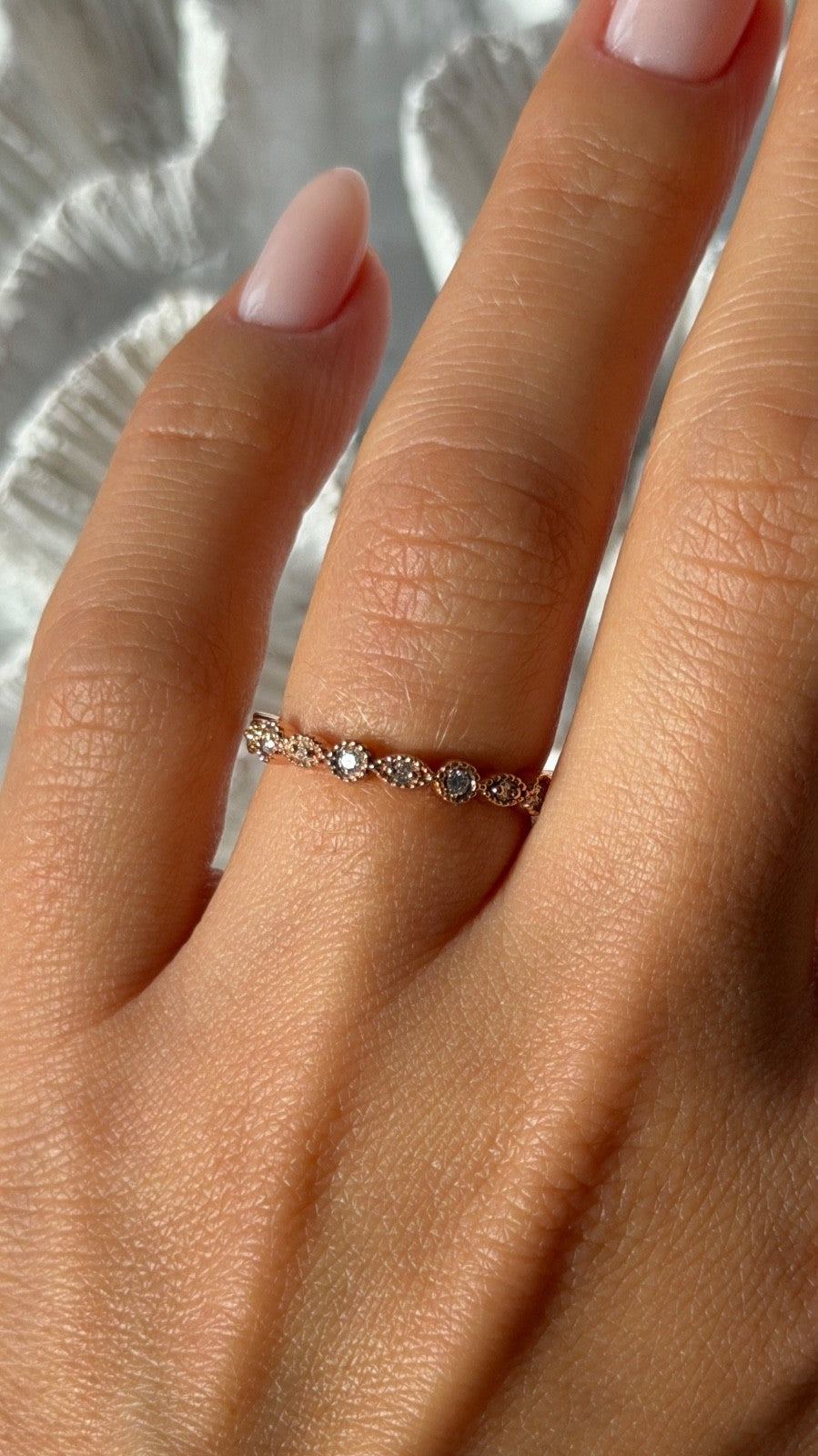 Beautiful 14K Rose Gold Diamond 0.54 ct Ring Size 7