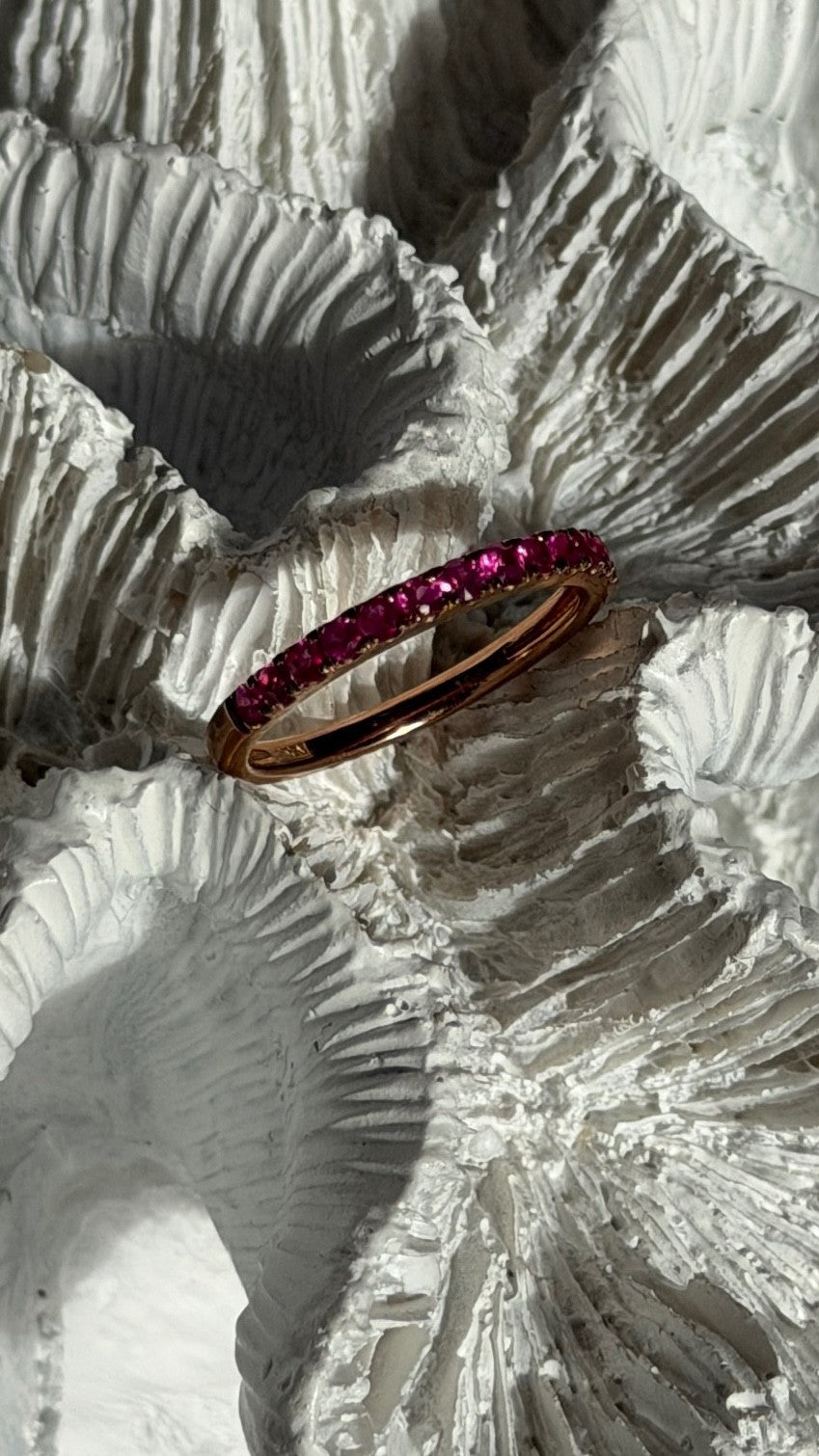 10K Rose Gold Ruby 0.50 ct  Ring Size 7