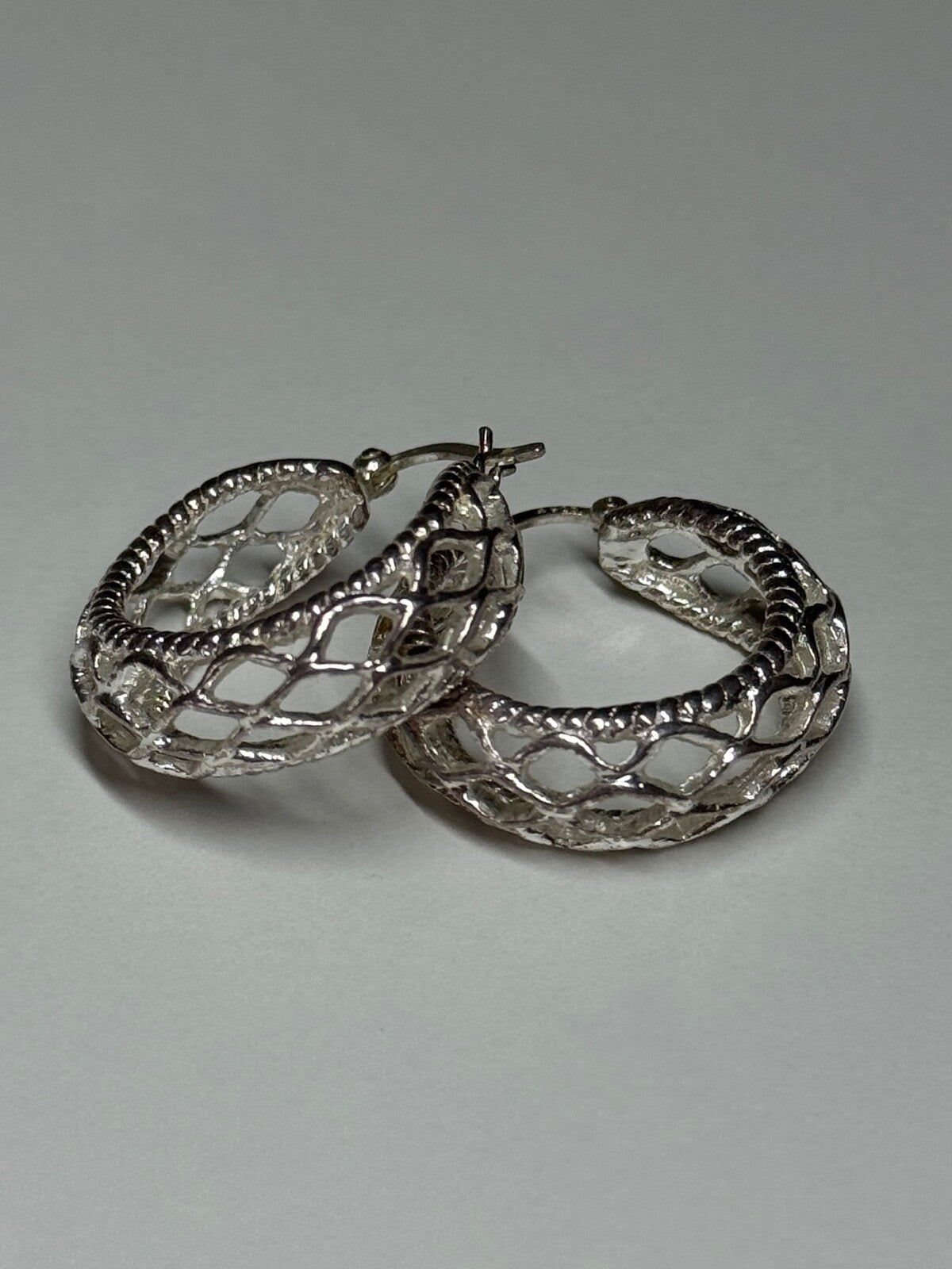 925 Sterling Silver Earrings Length 24 Mm