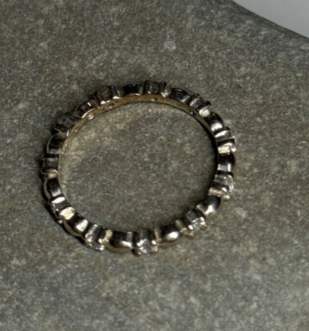 925 Sterling Silver CZ Ring Size 7.5