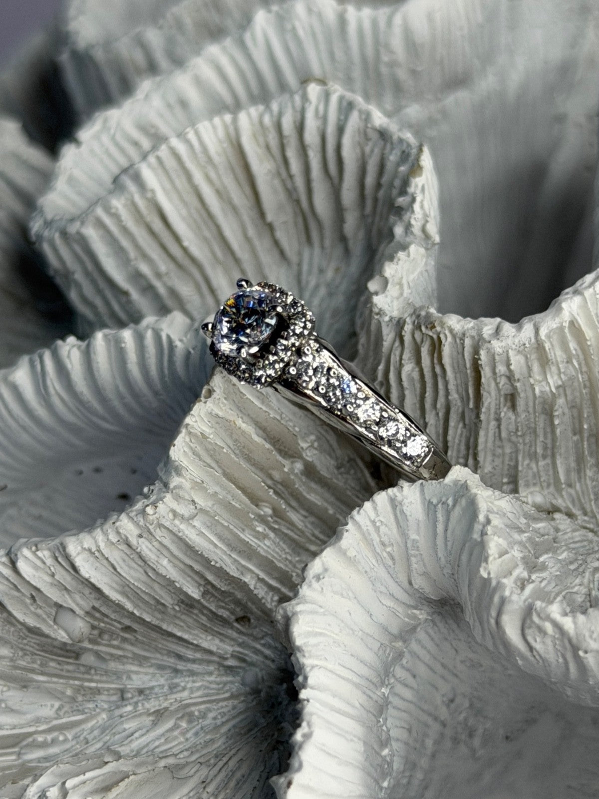 GOC 925 Sterling Silver Cz Ring Size 7