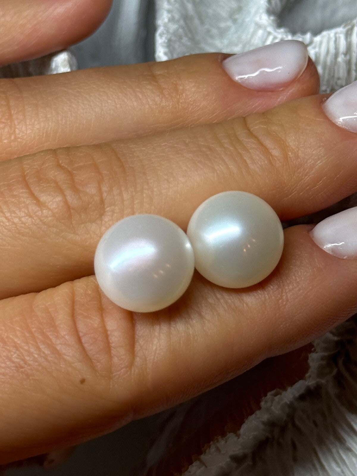 925 Sterling Silver Fresh Water Pearl Earrings Length 0.5 Inch