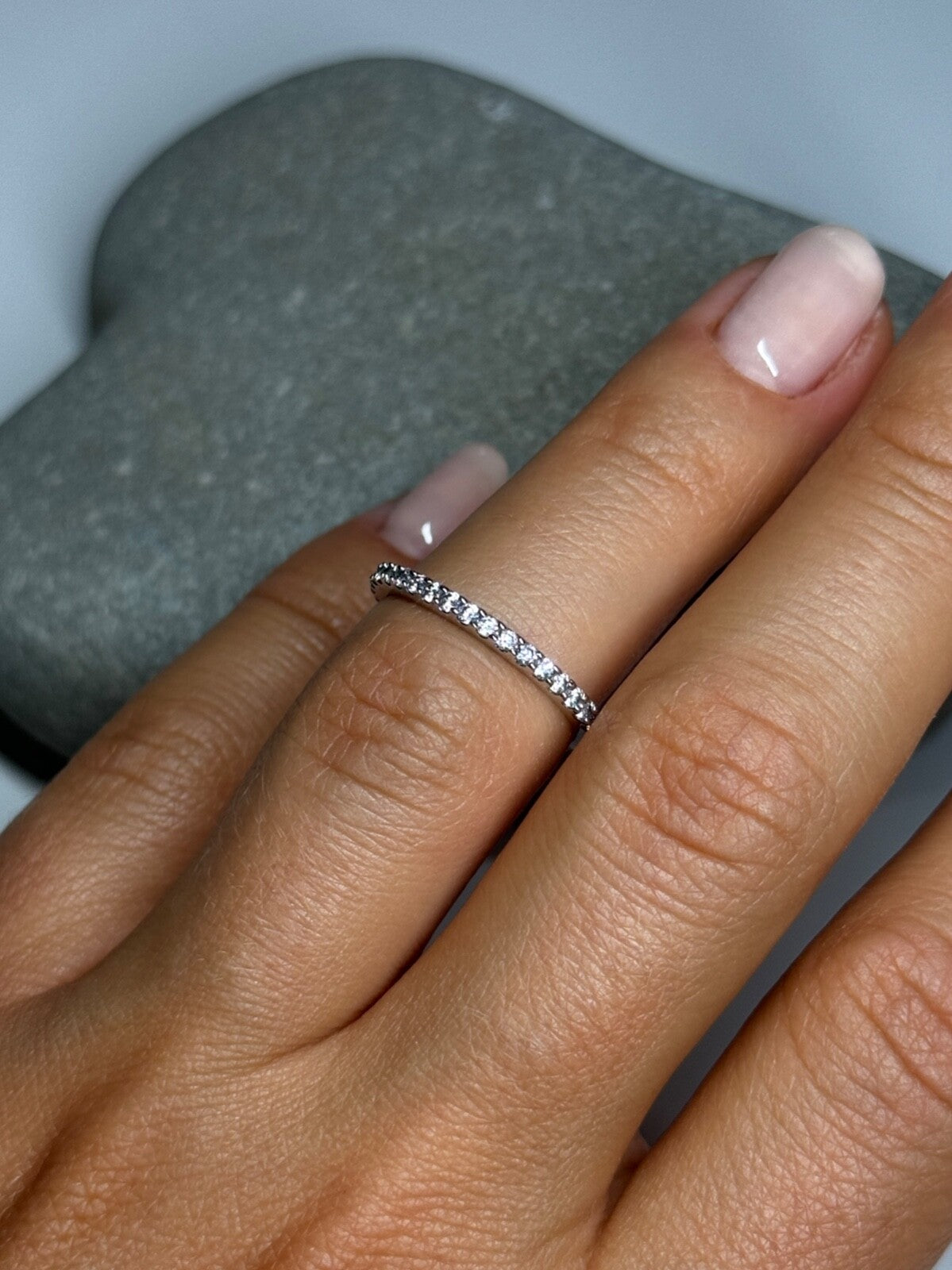 925 Sterling Silver CZ Ring Size 5.5
