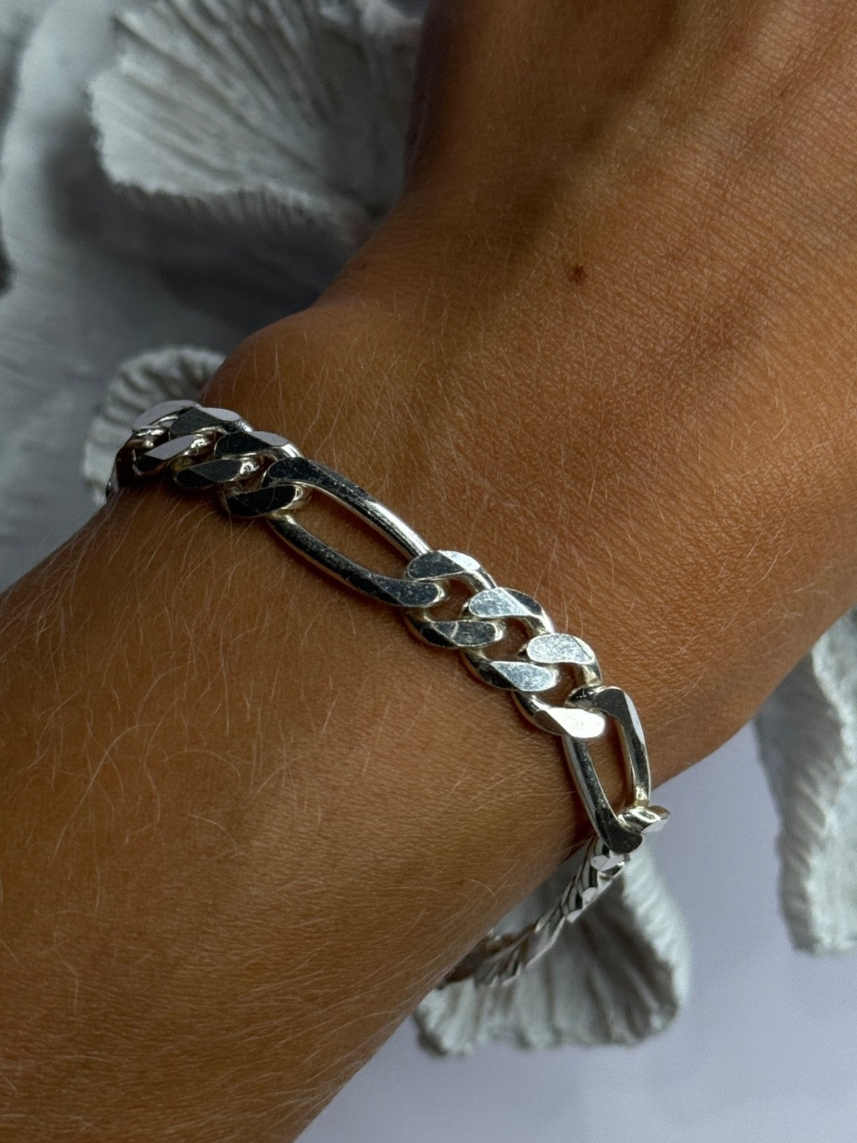 Mens 925 Sterling Silver Bracelet Length 8