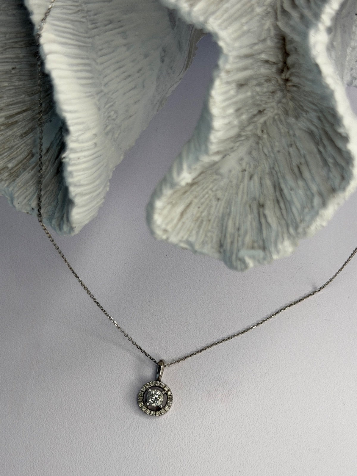 14K White Gold Diamonds tcw 0.36 ct Necklace