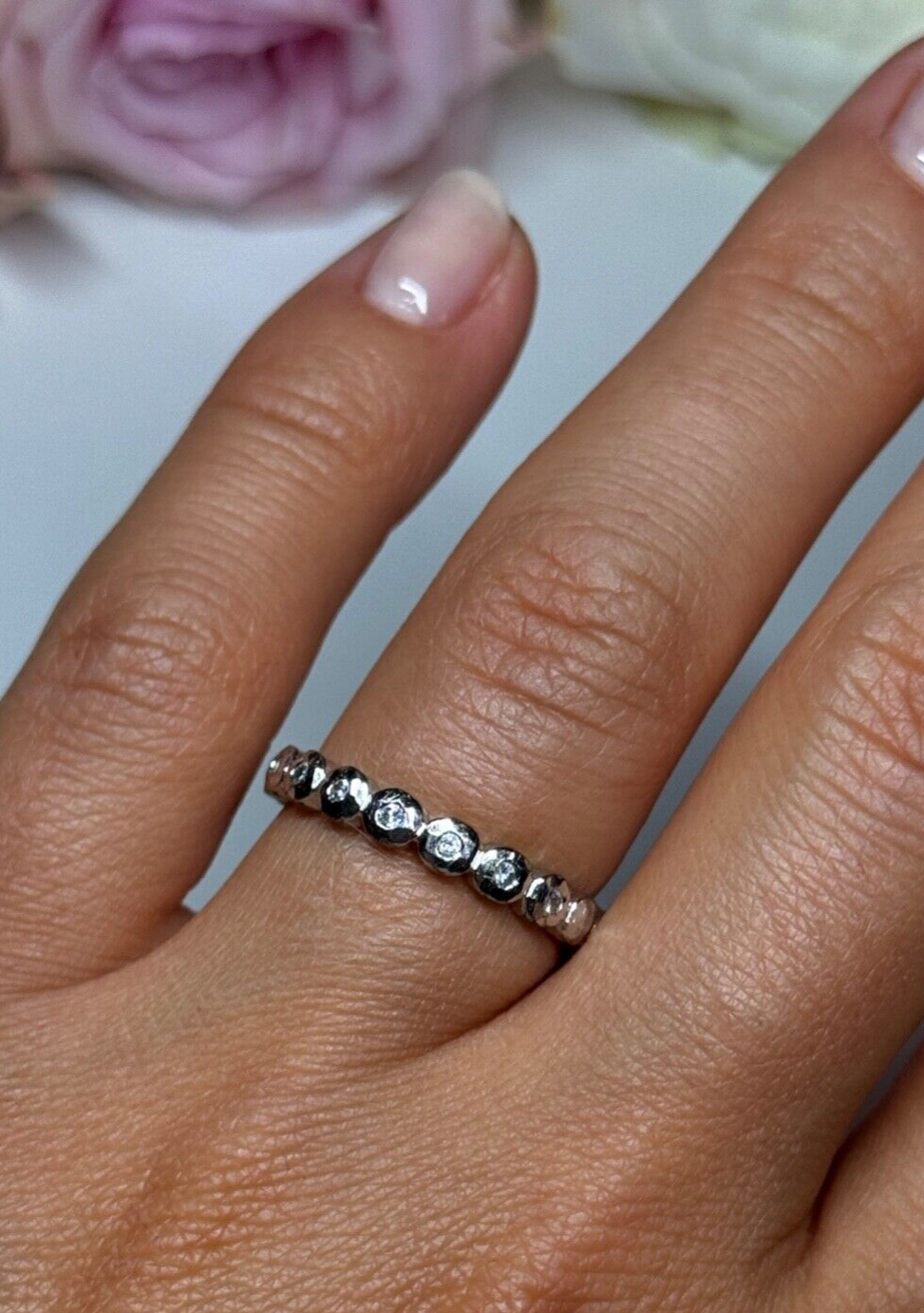 925 Sterling Silver CZ Ring Size 7
