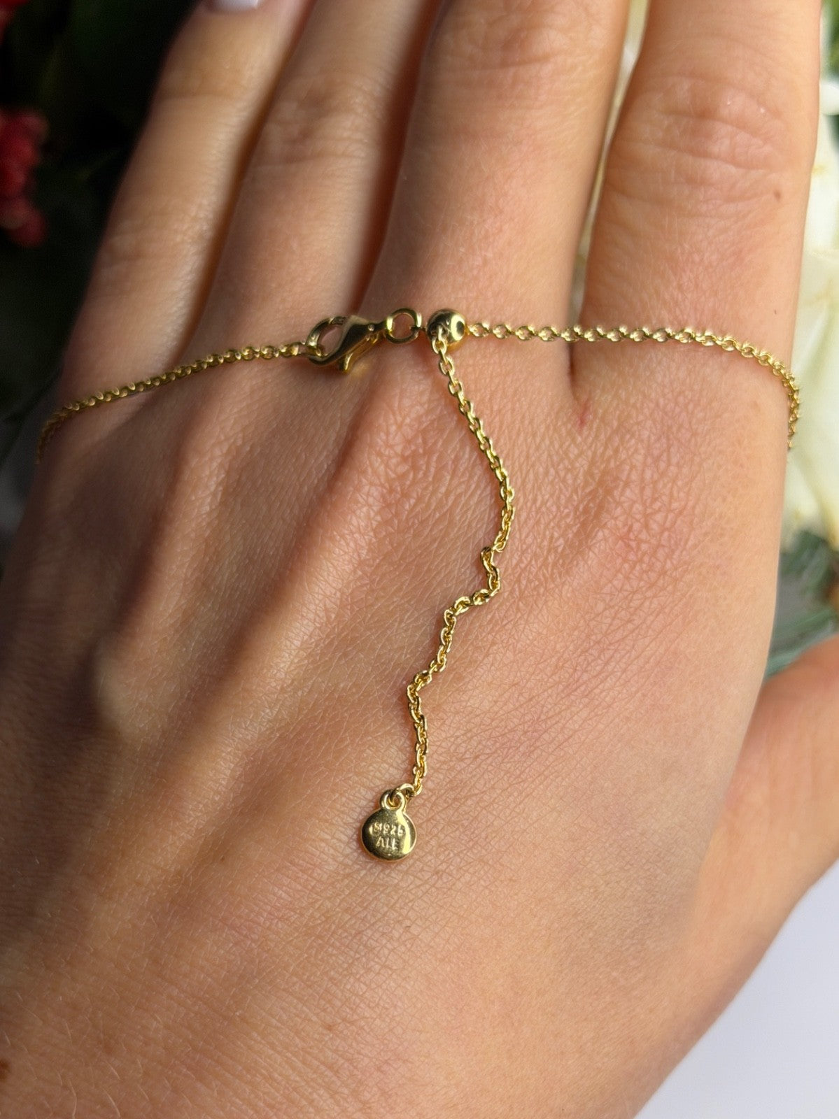 Pandora 925 Sterling Silver Gold Plated Chain