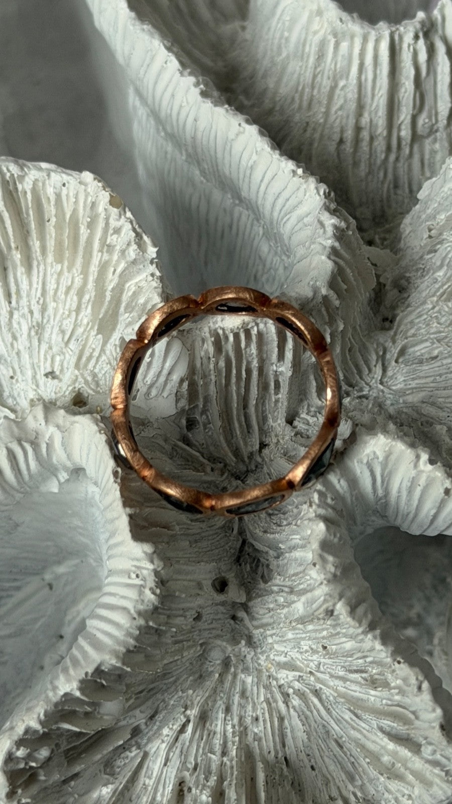 Salt and Pepper Chocolate Diamond 2.42 ct 14K Rose Gold Ring Size 7