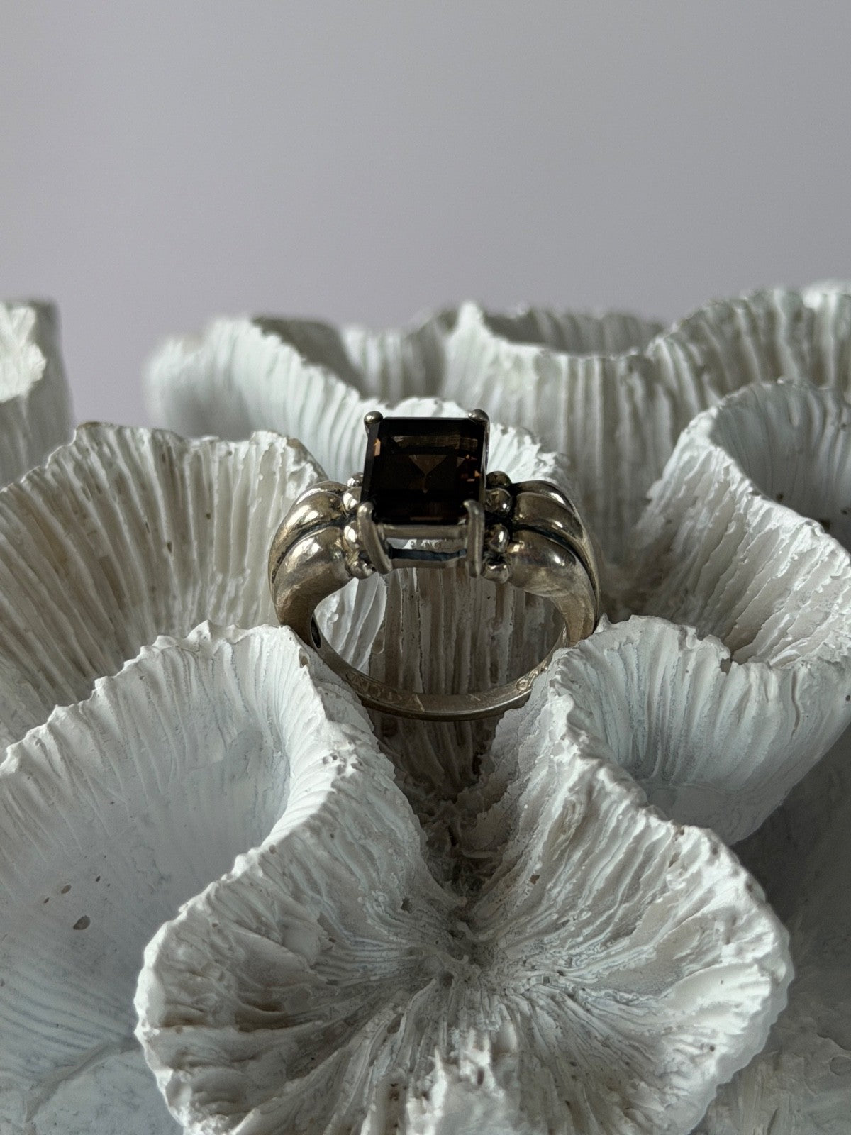Avon 925 Sterling Silver Brown Tourmaline Ring Size 8