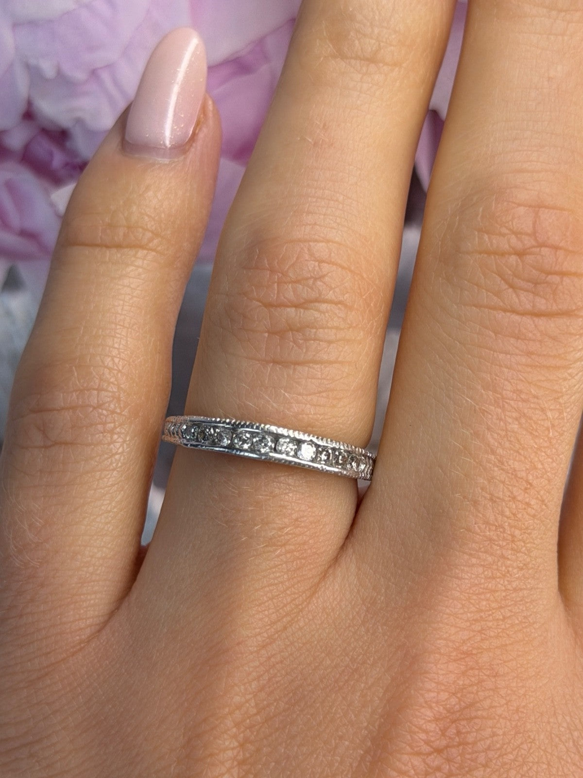 10K White Gold Diamond 0.30 ct Ring Size 7
