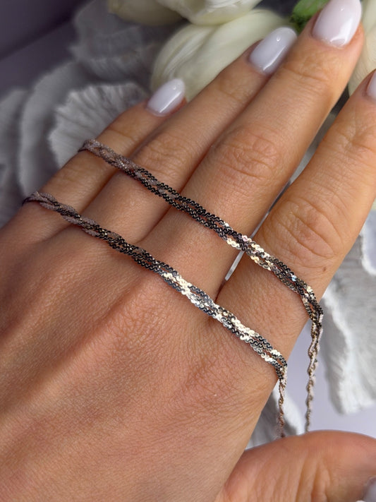 Elegant Italy Milor 925 Sterling Silver Necklace Chain Length 20 in