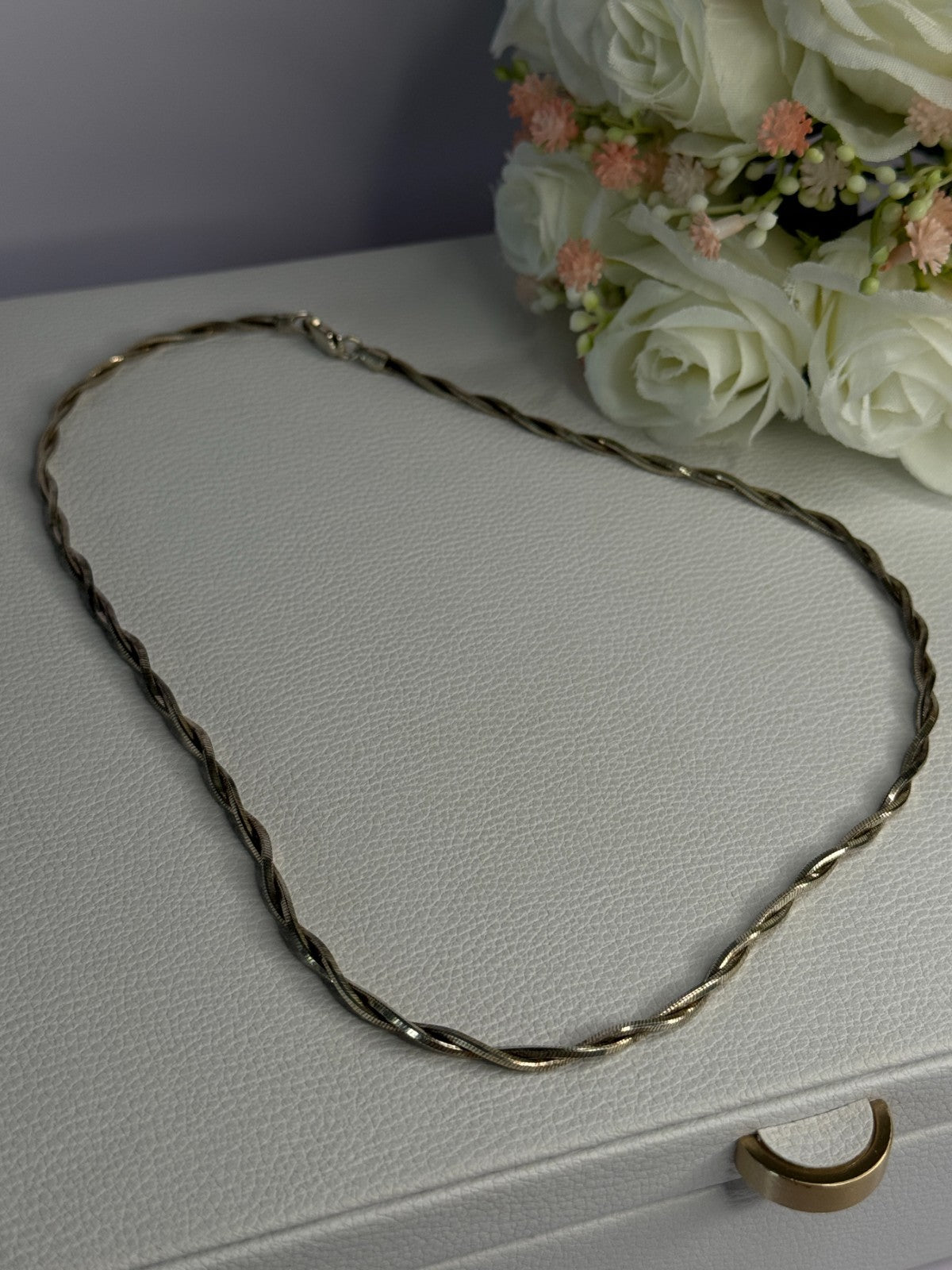 925 Sterling Silver Italy Fas Necklace Length 18 Inch