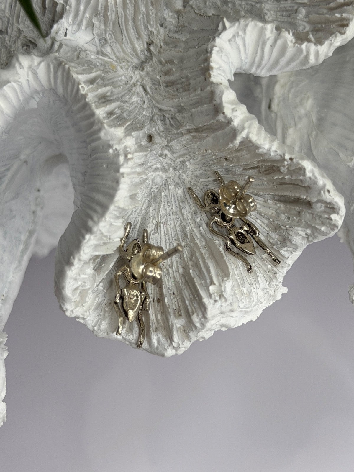 Cute Ant Bug 925 Sterling Silver Earrings