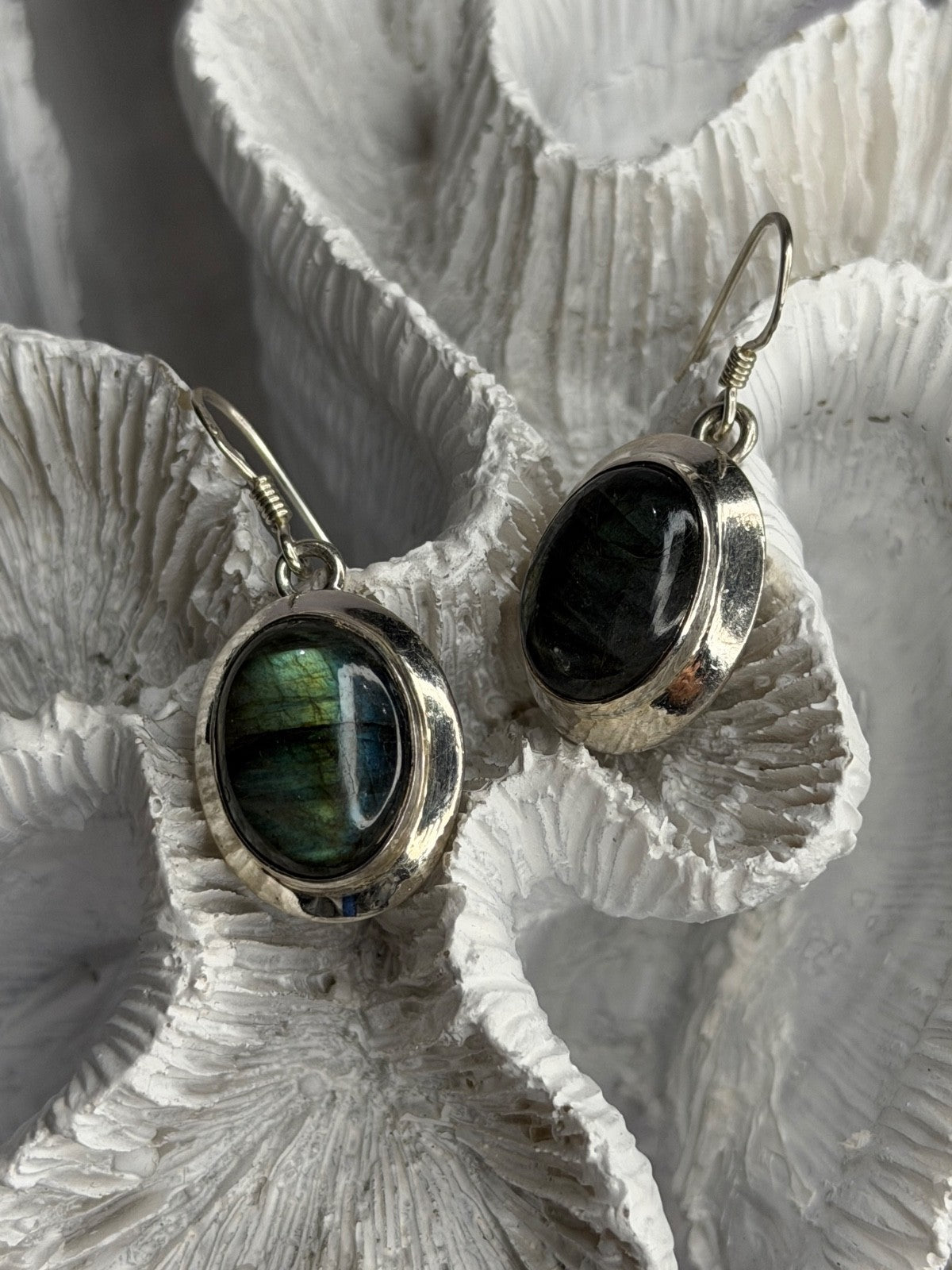 925 Sterling Silver Labradorite Dangle Earrings