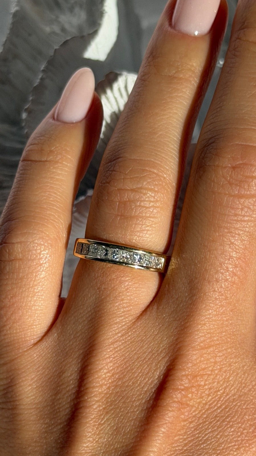 14K Yellow Gold Diamond 1 ct Ring Size 6