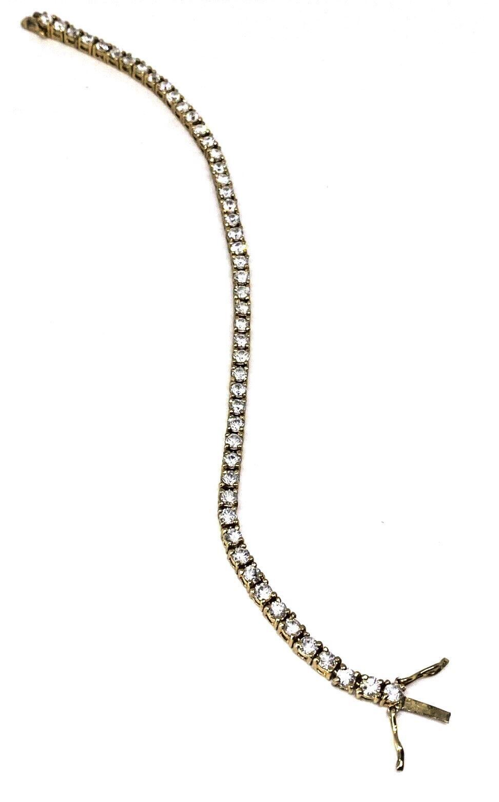 925 Sterling Silver Vermeil CZ Bracelet