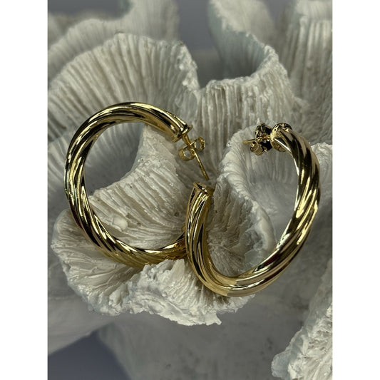 GOLD PLATED EARRINGS LENGTH 1.25 INCH