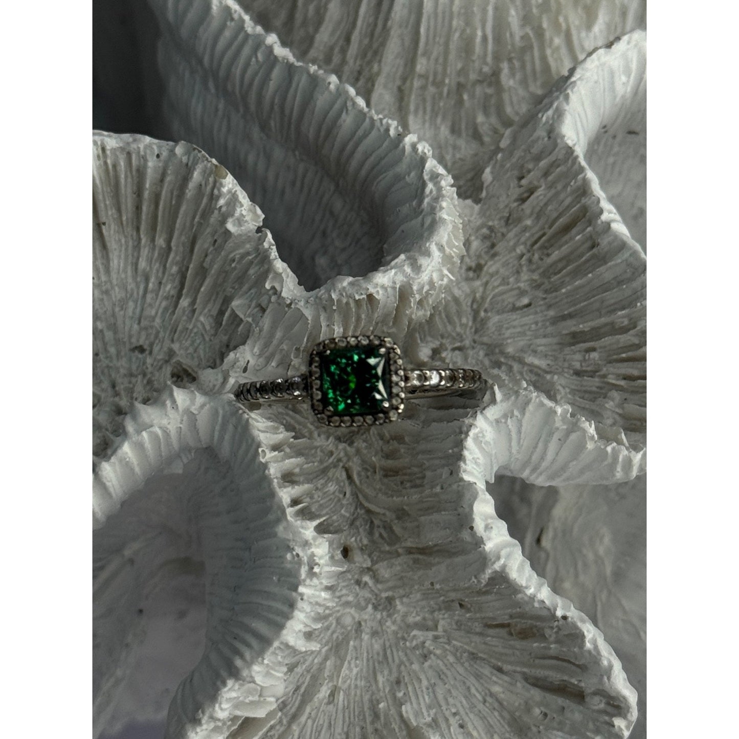 ALE 54 925 STERLING SILVER SPINEL & BERYL RING SIZE 7